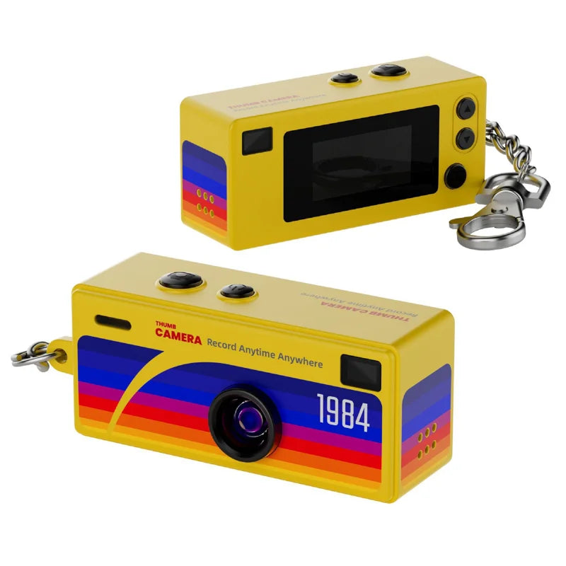 Thumb Camera in yellow, front and back