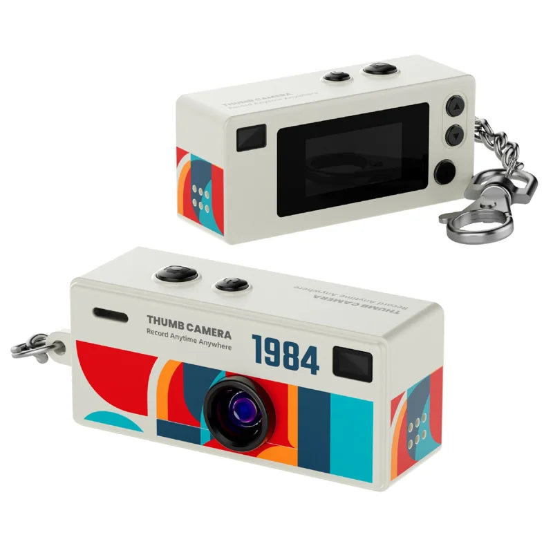 Thumb Camera in white, front and back