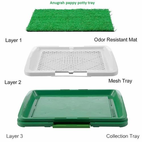 Washable reusable puppy toilet grass pad layers