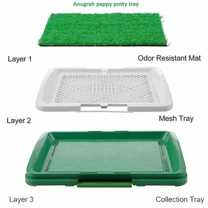 Washable reusable puppy toilet grass pad layers