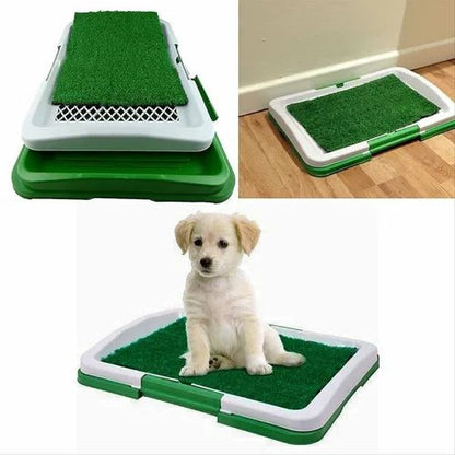 Puppy Potty Trainer indoor grass pee pad with tray
